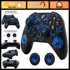 Anti-Slip Silicone Controller Skin for Xbox One Gamepad with 2 Thumb Grip Caps -
