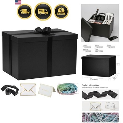 Extra Large Gift Box,17x11x11 Inches Black Gift Boxes with Lids for Presents,...