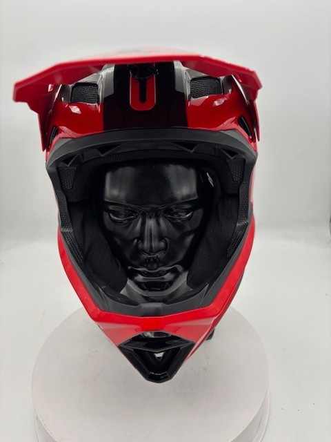 Motorcycle Helmet Red Black Size X-small