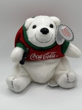 Vintage Original Collectible 1997 Coca-Cola Polar Bear Bean Bag Plush