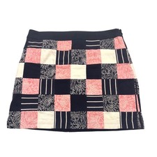 Vineyard Vines Patchwork Mini Skirt Pink Navy White Preppy Size 6