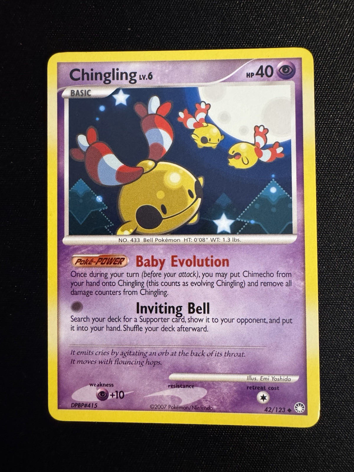 Chingling 42/123 Mysterious Treasures Uncommon Pokemon TCG 2007 LP