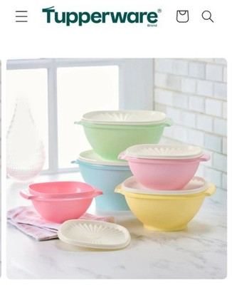 New Nostalgic Vintage Style TUPPERWARE Servalier Bowls 5 Piece Set