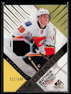 2016-17 SP Game Used Gold Material #108 Matthew Tkachuk RC 312/399