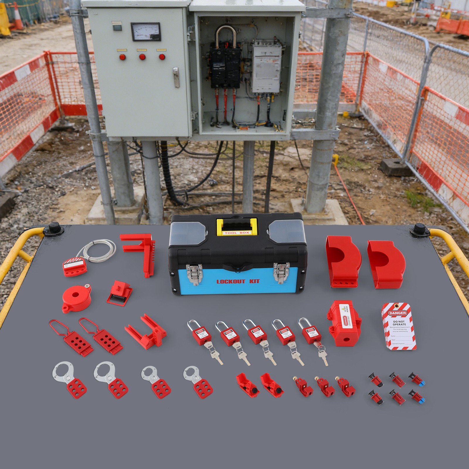 Lockout Tagout Kit Group Lockout Hasps Tool Box Electrical Safety