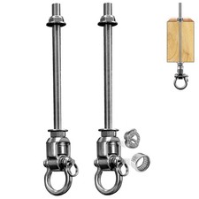 2 Heavy Duty Swing Hangers 360  Bearing Stainless Steel Swing Hooks 1000LBS C...