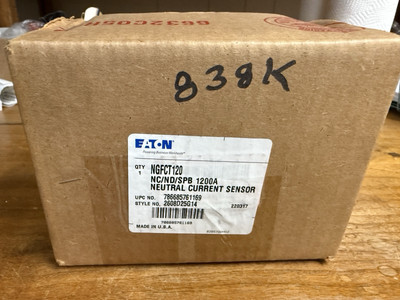 Cutler Hammer NGFCT120 NIB 1200A Neut Current Sensor See Pics #A25