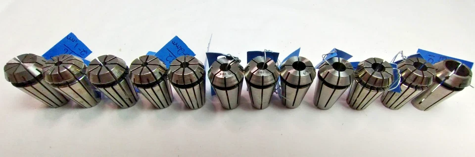 ER 16 Collet Set Variety of Sizes Imperial, Metric and Tap Collets Lot 12pcs - Image 2 of 4