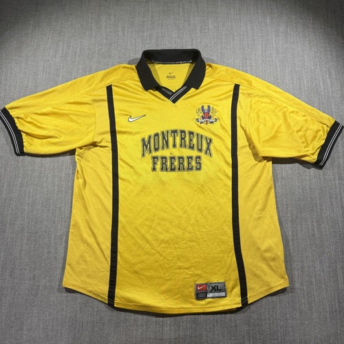 Olympique Montreux Jersey Mens XL Yellow Soccer Nike 36 Montreux Freres Crest