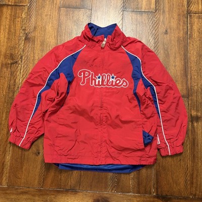 Philadelphia Phillies Jacket Youth Small 5/6 Red MLB Baseball Full