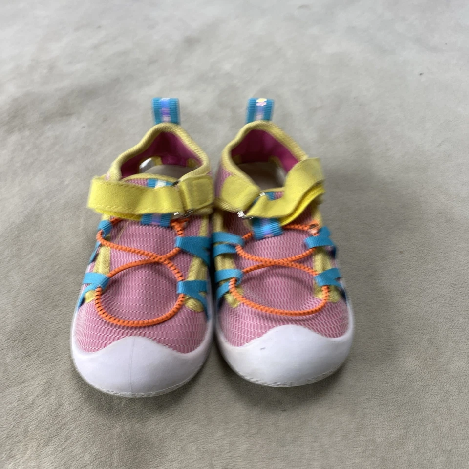 Zapatos de agua Robeez para niños pequeños rosa amarillo turquesa azul malla talla 9 (3 años) Foto 3 de 4