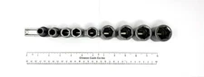 Snap-On USA 9pc SAE 1/2" Drive 6 Pt Impact Shallow Socket Set 3/8" to 1" Tools