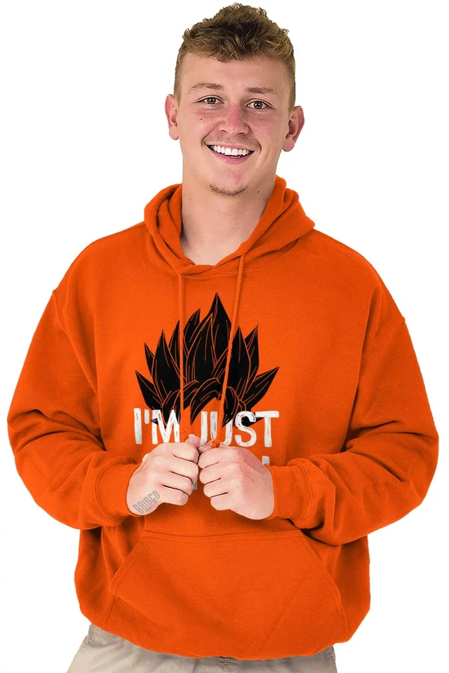 Смешной аниме манга каламбур я просто Saiyan шутка толстовка с капюшоном толстовка мужчин женщин - Изображение 4 из 4