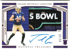 🔥 2020 National Treasures JACOB EASON RC Auto & Citrus Bowl Patch #05/10! 🔥🏈