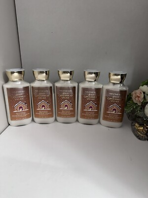 5 New JOLLY GINGERBREAD VILLAGE BATH & BODY WORKS BODY LOTION CREAM