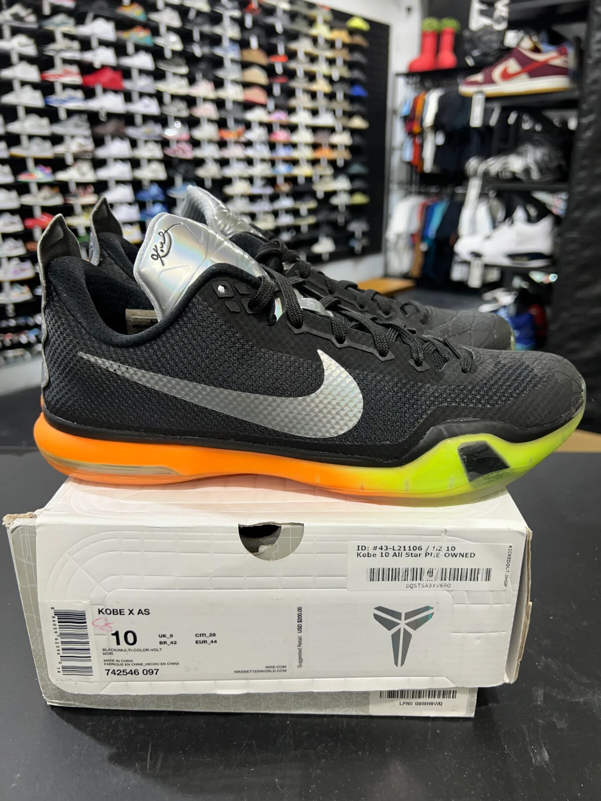 Nike Kobe 10 All Star Size 10 Preowned Basketball Shoes