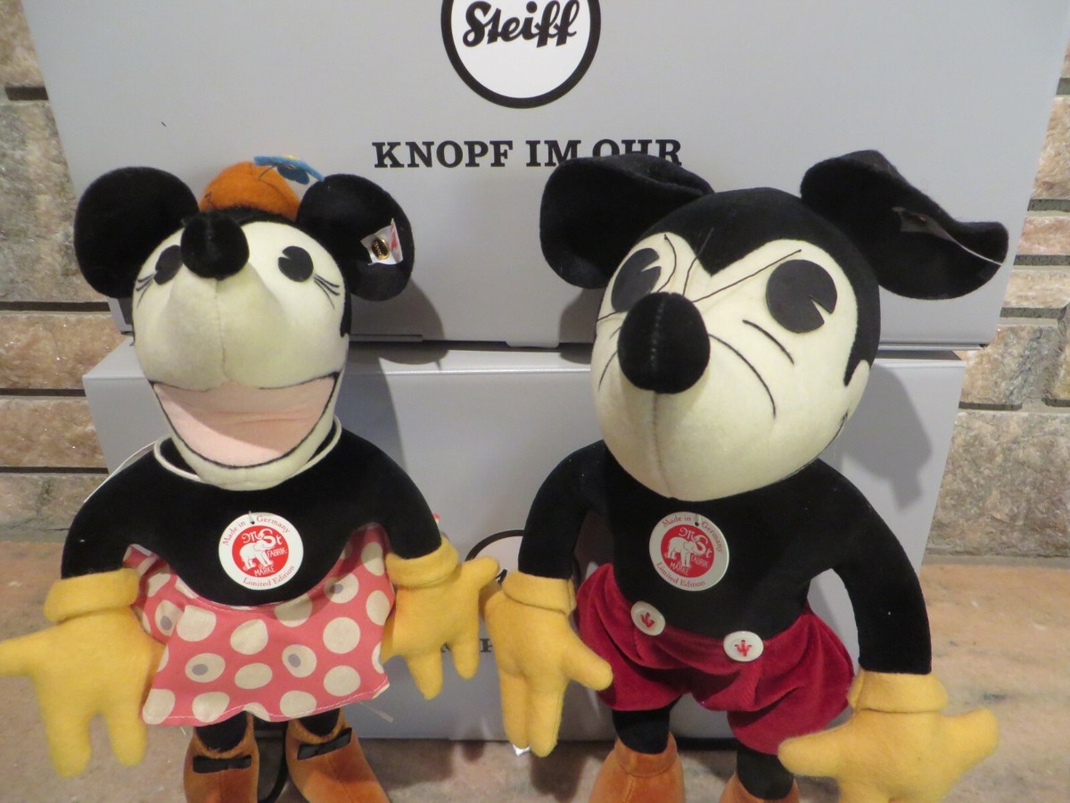 今季ブランド Disney Steiff Archives Mouse Minnie & Mickey Edition Limited シュタイフ社