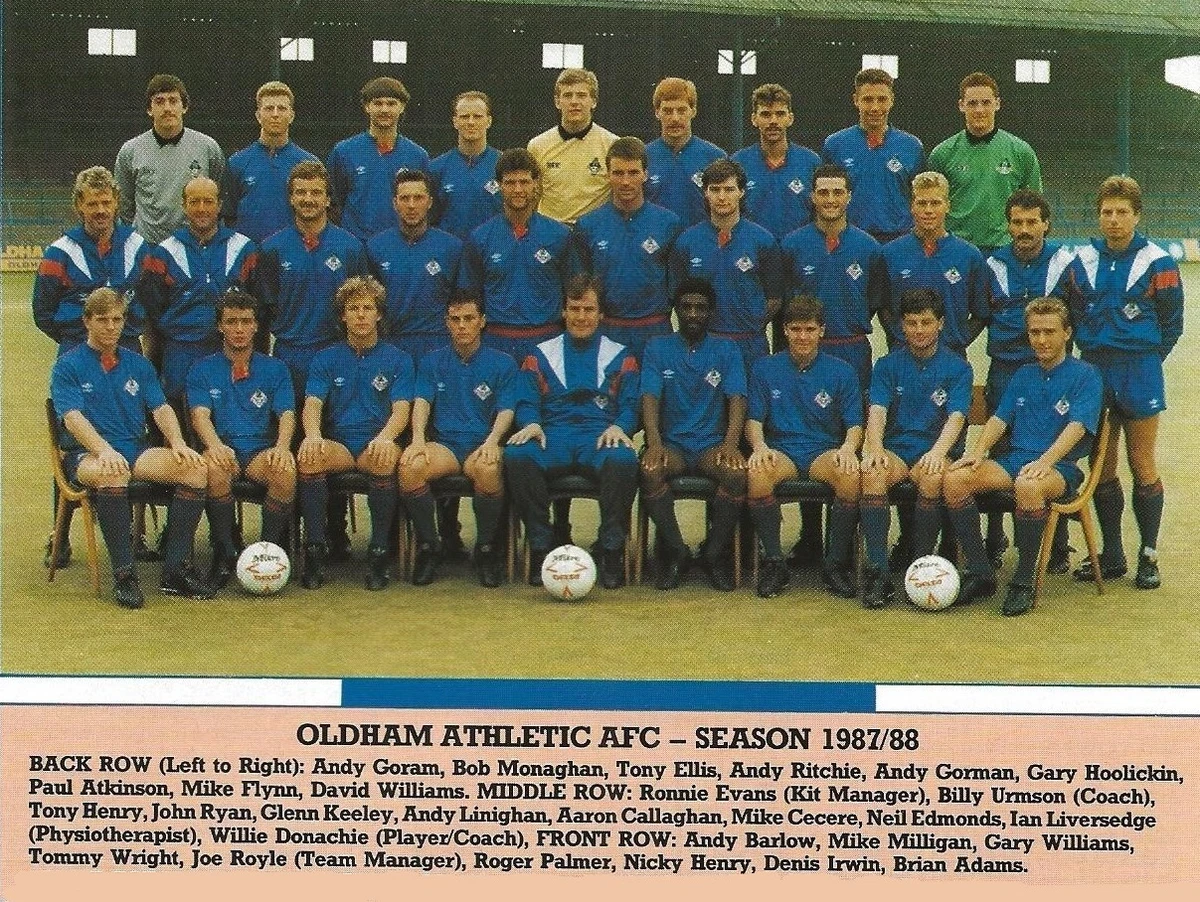 Fanion Vintage Oldham Athletic Football Club, 11 X 16 Pouces, Collection