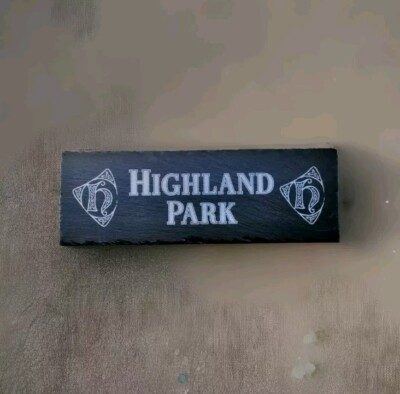 HIGHLAND PARK Whisky Barschild Schiefer Tafel