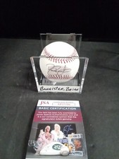 Brian Bannister Signed OML Baseball Mets Royals Red Sox JSA Certified-#