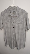Gerry Button Up Hiking Shirt Mens Size XL Short Sleeve Gray