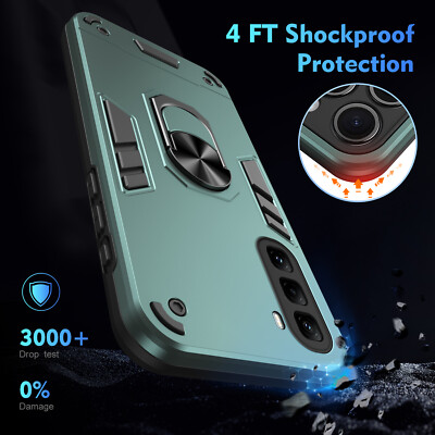 For Infinix Hot 50 Pro 4G, Luxury Hybrid Armor Ring Holder Dual Layer Case Cover