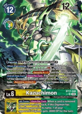 Kazuchimon (Alternate Art) BT17-040 SR (English) Digimon Secret Crisis |  eBay