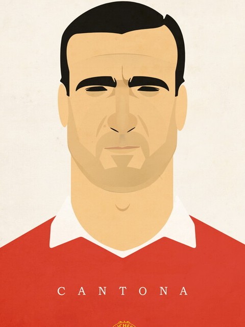 V1021 Eric Cantona Portrait Art Decor Print Poster Plakat Ebay
