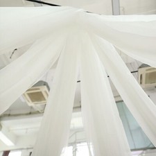 Ivory 10 x 30 ft Professional Sheer CEILING CURTAIN Drapes Party Decorations
