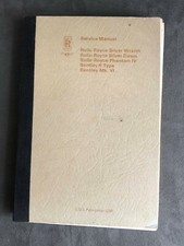1973 Rolls Royce Silver Wraith Dawn Phantom IV 4 Motor Car Service Manual