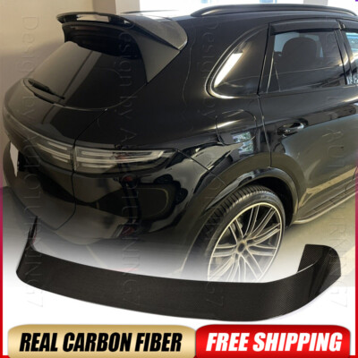 Fit For Porsche Cayenne 2018-22 REAL Carbon Fiber Rear Roof Window Spoiler Wing