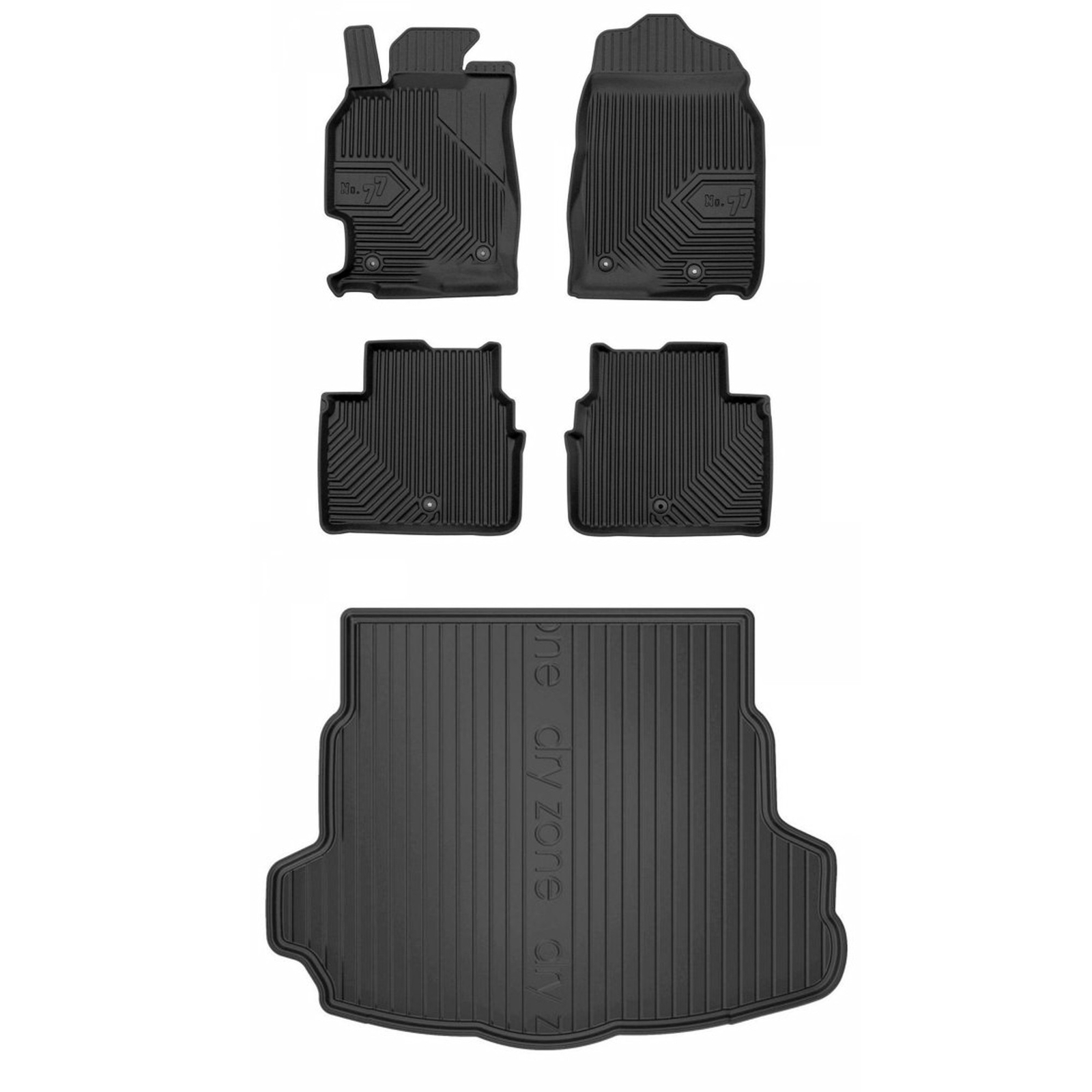 Tapis de sol et coffre en TPE Frogum pour Mazda 6 II 2007-2012 noir