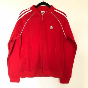 red adidas zip up