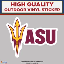 Arizona State Sun Devils ASU, High Quality Vinyl Stickers