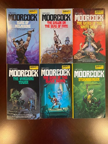 Michael Moorcock Elric of Melnibone Vol. 1 6 Daw Books Whelan Covers Like New