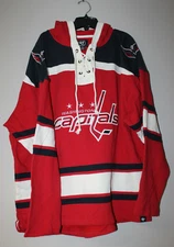 New NHL Washington Capitals old time jersey style mid weight cotton hoody men S