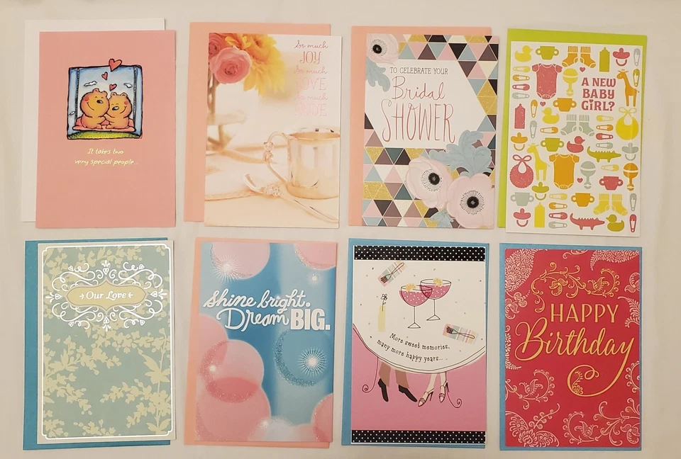 32 tarjetas de sello para todas las ocasiones, cumpleaños, aniversario, bebé, compromiso y más Foto 2 de 4