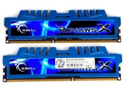 8GB (2x4GB) G.Skill RipjawsX F3-2133C10D-8GXM DDR3-2133Mhz PC3-17000U CL10 1.6V