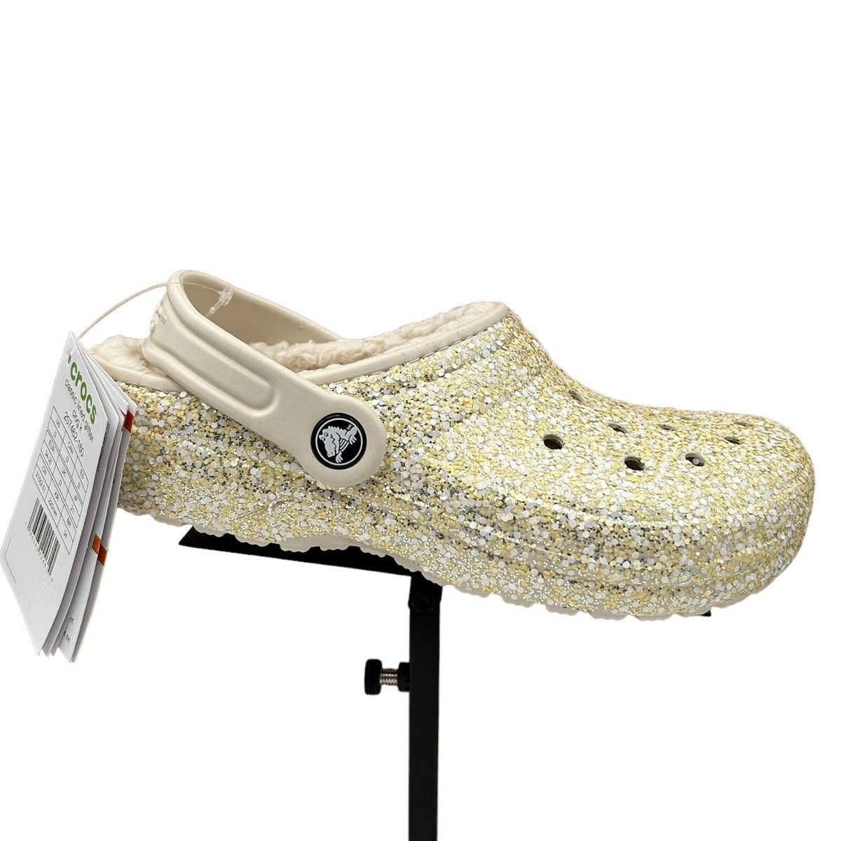 Crocs Classic Cozzzy Glitter 2 In Gold With Fur Lining Men’s Sz 11 CROCS Classic Cozzzy Cozy Gold Glitter faux | Mercari main image 3
