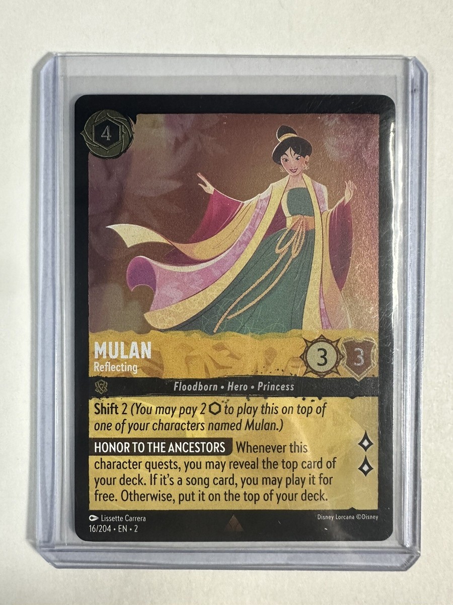 mulan lorcana cards Disney : Rise of the Floodborn Card Sleeves Pack 18 Rarity Disney Lorcana Trading Card Game