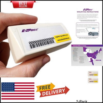 Durable E-ZPass Transponder Duo for Class 2 Vehicles - Includes Activation Guide