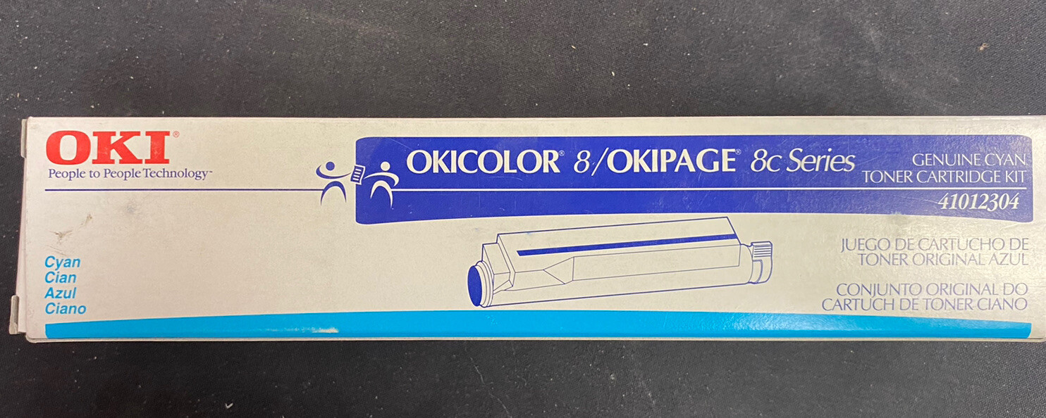 Cartucho de tóner Okidata 41012304 cian genuino OkiColor 8 8n 8c 8cPlus 8cn