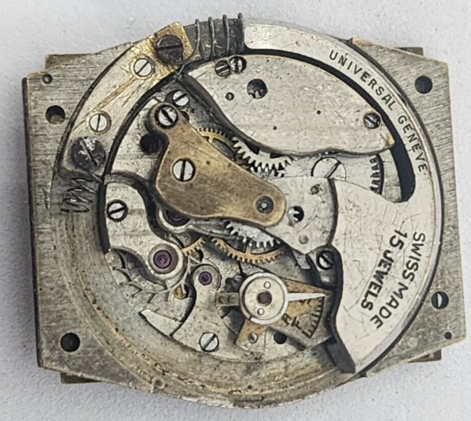 UNIVERSAL GENEVE 15 Jewels BUMPER Tonneau movement - AS 1049? RARE - Image 3 of 4