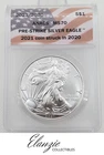 2021/2020 American Silver Eagle Pre-Strike Silver Eagle ANACS MS70