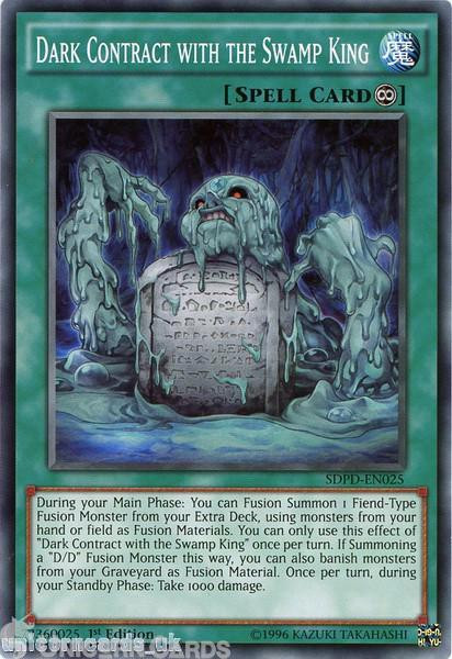 SDPD-EN025 Dark Contract with the Swamp King 1st Edition Mint YuGiOh Card