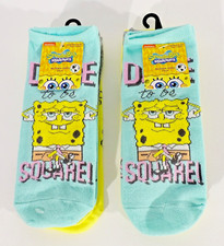 SPONGEBOB SQUAREPANTS Women's No-Show Socks Size 4-10 SIX PAIRS