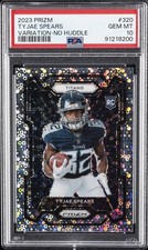 2023 PANINI PRIZM VARIATION NO HUDDLE #320 TYJAE SPEARS ROOKIE RC PSA 10