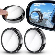 4 Pcs Blind Spot Mirrors 360 Degree 2 Inch Car Rear View 2 Inch, Black