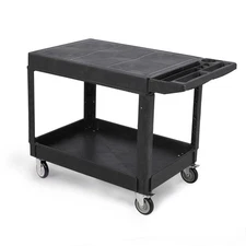 Utility Service Cart Flat top, 550 LBS 360° Swivel Wheel Rolling Utility Cart