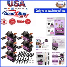 9G Micro Servo Motor Metal Gear High Torque RC Car Robot Arduino Kit 5pcs - F...